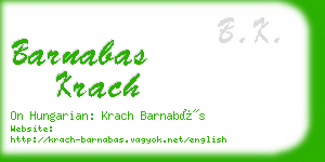 barnabas krach business card